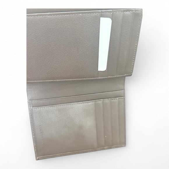 Burberry Dark Brown Leather Wallet Gold Hardware Bifold Plaid Lining Kisslock - Picture 5 of 9